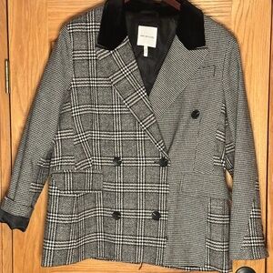 Avec Les Filles - Mixed Houndstooth Blazer - Size Large